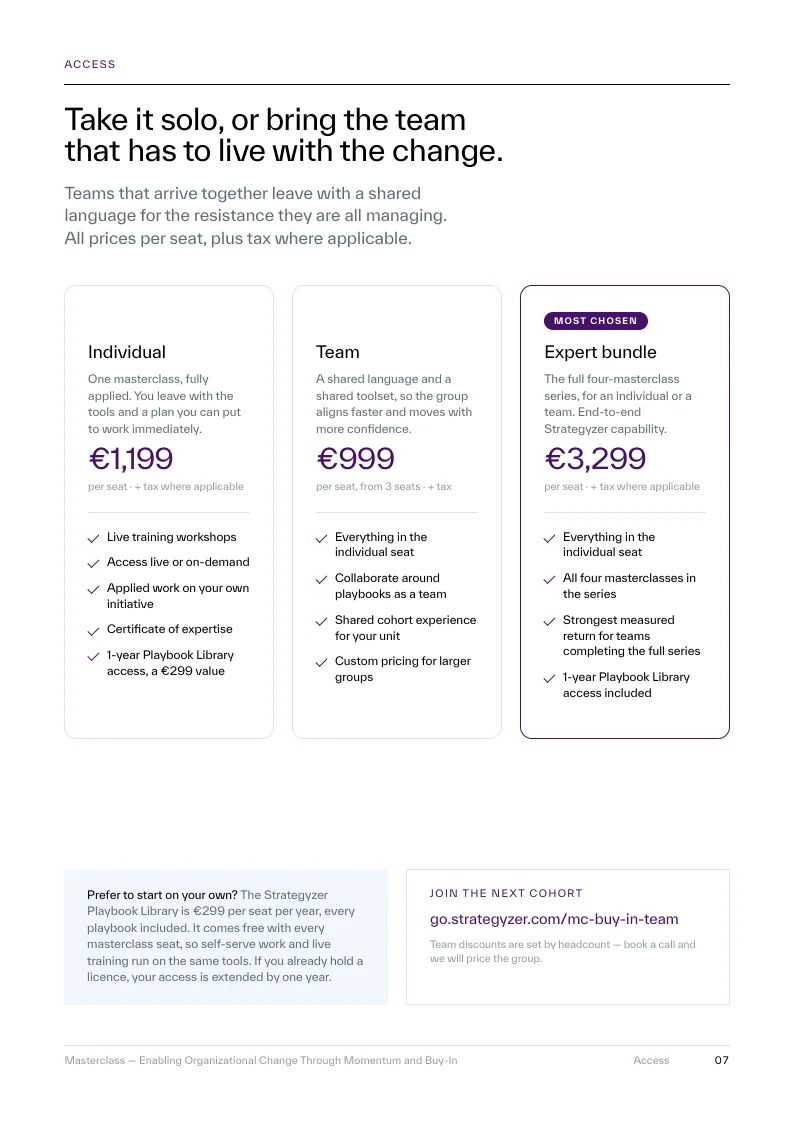 After: the pricing page
